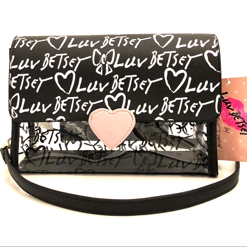 BETSEY JOHNSON LBmacy Clear Crossbody Bag